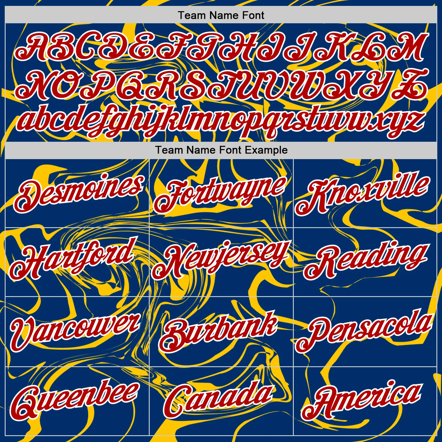 Custom US Navy Blue Red-Yellow 3D Esports Performance T-Shirt - Image 3