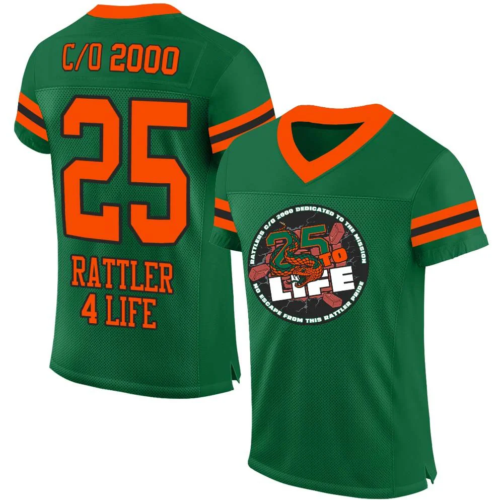 Custom Team C/O 2000 25th Anniversary Football Jersey - Image 3